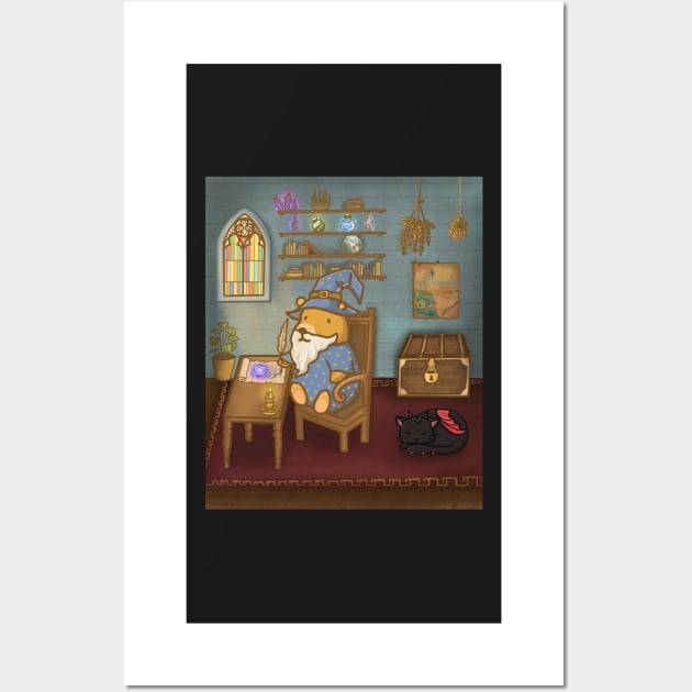 Maurice the Bear - Wizard Office Wall Art by KatiaMart